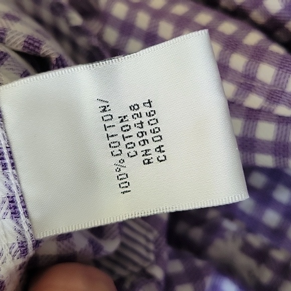 Bugatchi Uomo purple check long sleeve button-down - Picture 5 of 6
